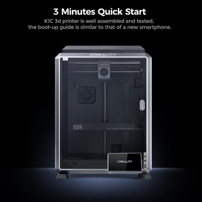 Creality K1C 3D Printer (2024 New Version) - Fast 600mm/s Printing Speed, AI Camera,Direct Extruder, Tri-metal Nozzle, Carbon Fiber Filament Support, Auto Leveling - Prints at High 300°C Temperature