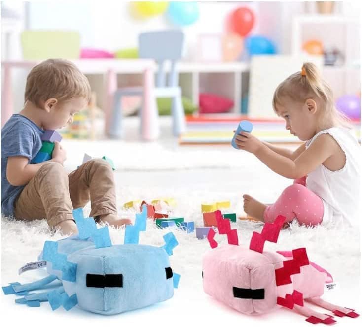 HQRYSH Plush Toys, Plush Toy Soft Pillows, Suitable for Video Game Enthusiasts, Children's Birthday Parties, Christmas Preferred Gifts (Pink/Blue)