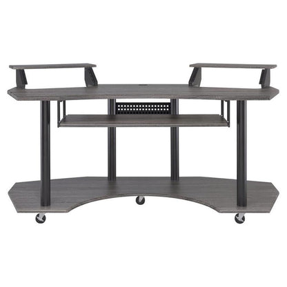 Acme Eleazar Wooden Music Recording Studio Desk in Black Oak