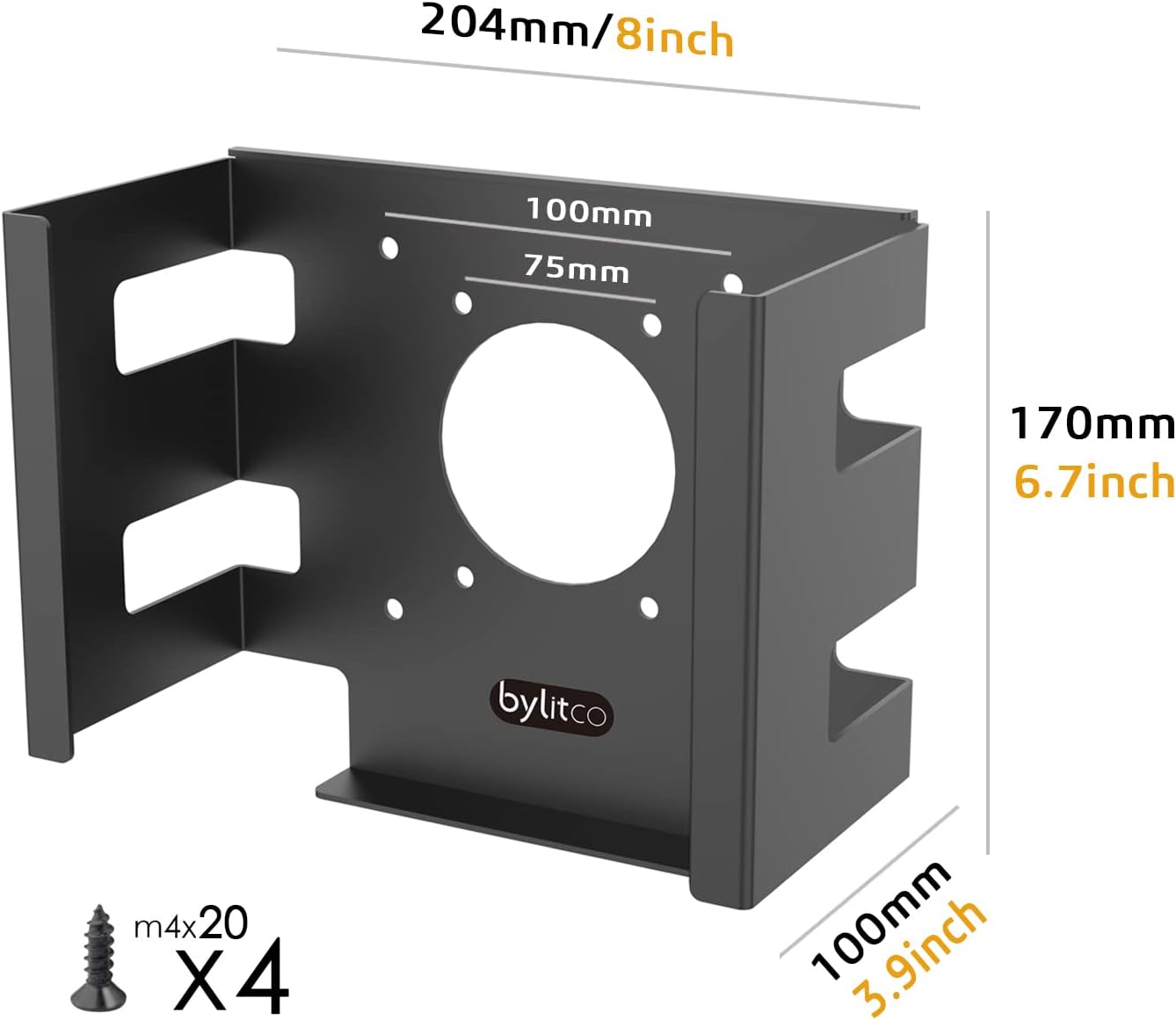 Under Desk Mount Holder for Mac Studio, Compatible with M1/M2/M3/ New M4 2025 (Max and Ultra)