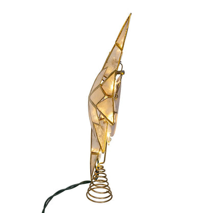 Kurt Adler 10 Lights LED Capiz Star Treetop