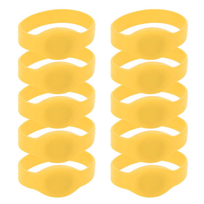 Dioche RFID Wristbands 13.56MHz Silicone Waterproof 10 Pack – Rewritable NFC IC Access Control Bracelets, Contactless Smart Wrist Bands for Gym Pool Sauna Hotel Events, Durable Reusable Entry Bands
