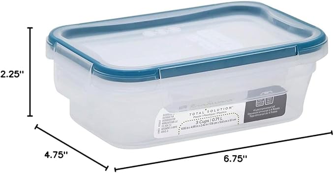 Snapware Plastic Total Solutions Food Storage Containers Set, Airtight &
