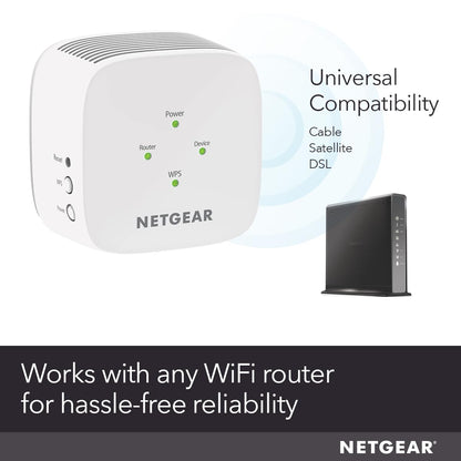NETGEAR WiFi Extender Booster EX3110 | Dual Band Wifi Extender | Internet Booster | Works with any Wifi Router | Easy Setup UK Plug