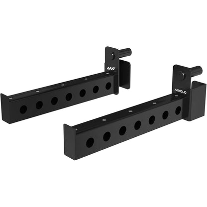 Mikolo Safety Catches, Spotter Arms-Fit 2"x 2" Tube, with 1" Hole for Squat Rack Power Rack Cage, 800 lbs Capacity (1 Pair)