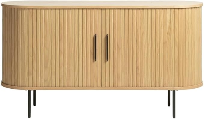 Unique Furniture Modern 2-Door Slideboad in Natural Oak