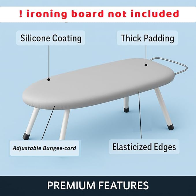 SAVUK 12 X 30 inch Smart Table Top Ironing Board Cover and Pad