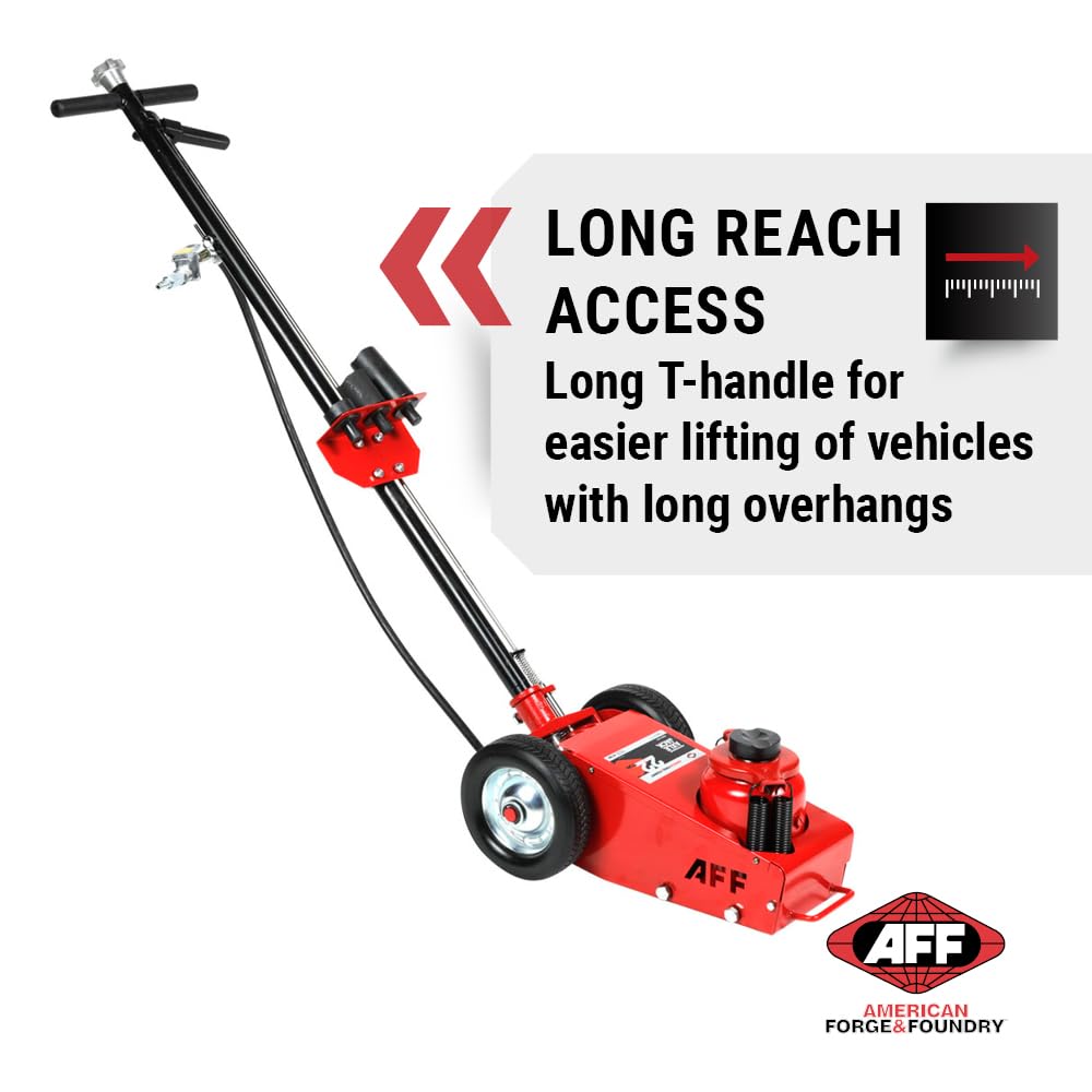 AFF 22 Ton Axle Jack - Single Stage Air Assist Hydraulic Truck Jack with 3 Piece Extension Kit