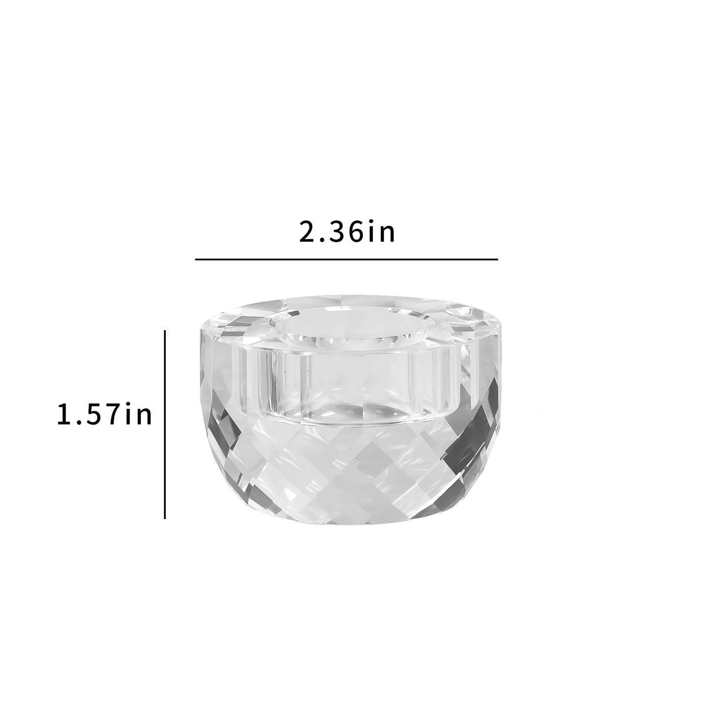Crystal Candle Holders Set of 2, Tea Wax Ultra Elegant & Modern Centerpiece Home Décor,Wedding