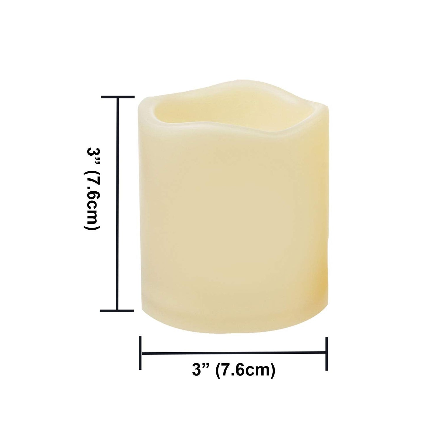 2 Pack LED Flameless Pillar Candles Waterproof Outdoor Battery Operated Candle Set with Cycling 24 Hours Timer Function for Lantern Home Garden Wedding Party Christmas Halloween Decoration 3x3 inches