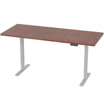 VIVO Electric 71 x 30 in Standing Desk, Memory Height Adjustment, 1B Series, Holds 220 lbs, Dark Walnut Top Gray Frame, DESK-KIT-1G7D