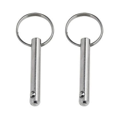 Chuuparts Set of 2 Quick Release Pins, 5/16" (8mm) Diameter, 2.17" (55mm) Total Length, 1.54" (39mm) Usable Length, Made of 316 Stainless Steel, Ideal for Bimini Tops and Marine Hardware