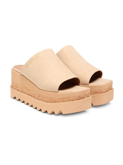 Stella McCartney, Sneakelyse Alter 80MM Platform Sandals, 38 (8), Desert