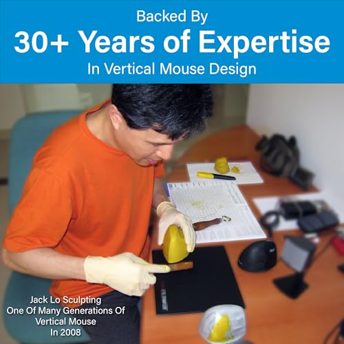 Evoluent – Inventor of The Vertical Mouse – VMDMW Ergonomic Vertical Mouse Right Hand Med USB Wireless, Sculpted for Comfort, Reduces Wrist Strain, 4 Speeds, 6 Customizable Buttons in Windows
