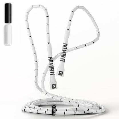 Sportbit Beaded Jump Rope for Fitness - Elite Skipping Rope for Adults (Women and Men) - Speed Rope for Workouts, CrossFit, Boxing - Lightweight Tangle-Free Adjustable