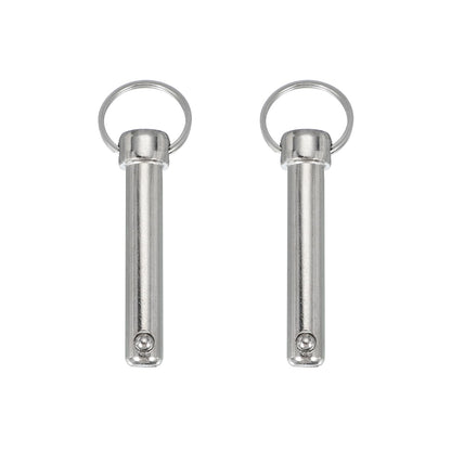 MECCANIXITY Quick Release Pin, Dia 1/2"(12mm) Usable Length 2.05"(52mm) Total Length 3.86"(98mm) Bimini Top Pin Marine Hardware Carbon Steel for Boat Accessories, Pack of 2