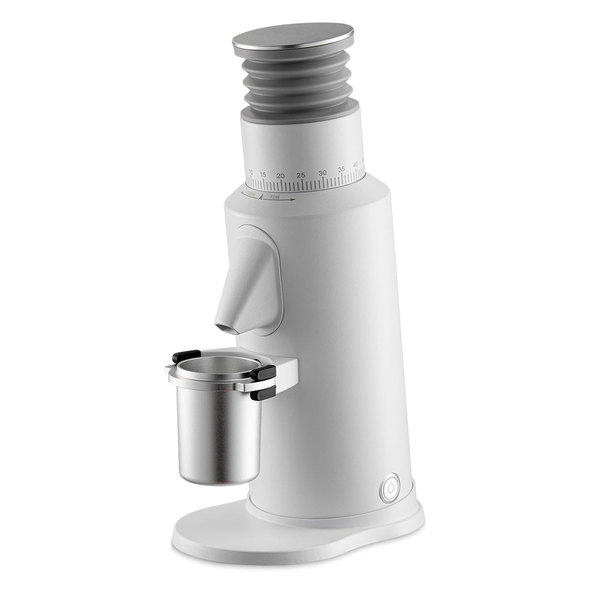 beanglass T64 Single Dose Coffee Grinder, 64mm Flat Burrs Electric Espresso Grinder (White)
