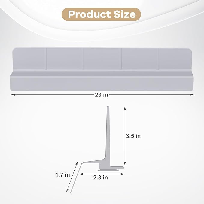 Sink Splash Guard with Suction Cups, Silicone Water Guard