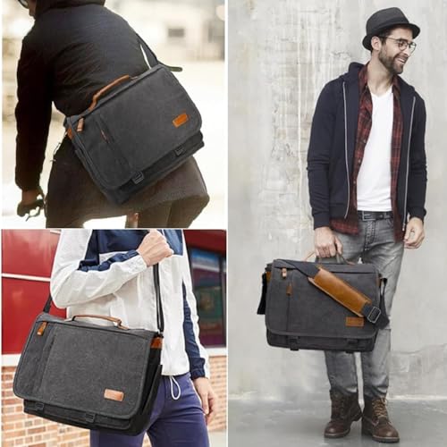 Estarer Laptop Messenger Bag 17 -17.3 Inch Mens Satchel Shoulder Bag for Work