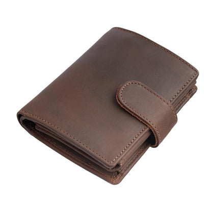 KORUMA Mens Premium Genuine Leather Bifold Wallet Smart Credit Card Blocker and Coin Pocket with RFID Certified – Hunter Brown 3-in-1 Wallet