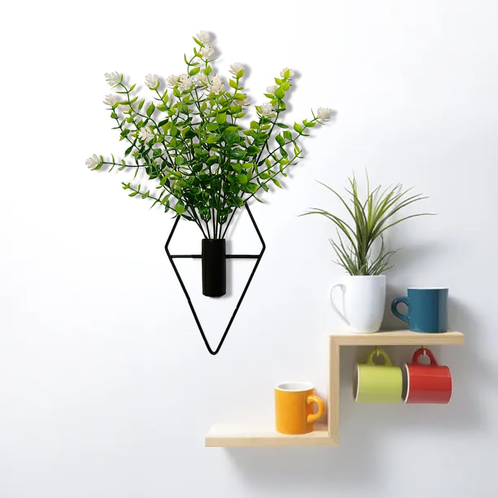 OrgMemory 3 Pack Wall Planters with Artificial Plants, Hanging Planter Vase Hanging Vases for Boho Home Decor, Wall Planters for Indoor Plants