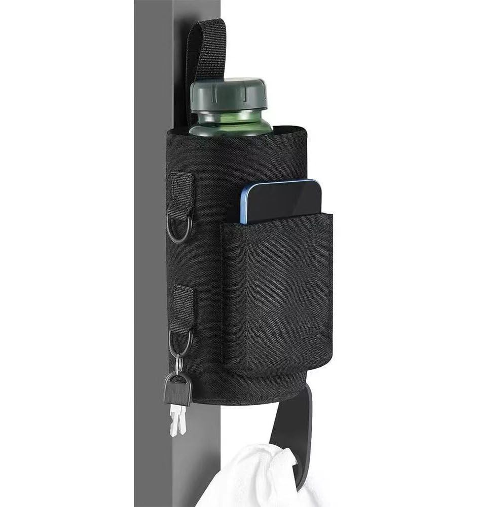 CHKAFEISTAR Magnetic Water Bottle Gym Bag: Securely Attaches to Gym Equipment, Waterproof with Water Bottle Holder, Perfect for Fitness, Travel, and Work