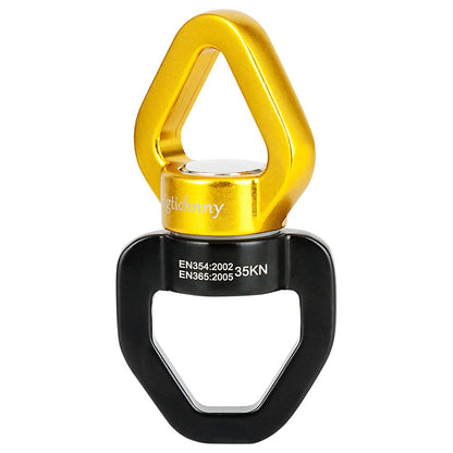 Digtichnny Swing Swivel, 35KN Safety Rotational Device, Swing Spinner for Web Tree Swing, Aerial Dance, Children's Swing, Hanging Hammock Black-Gold