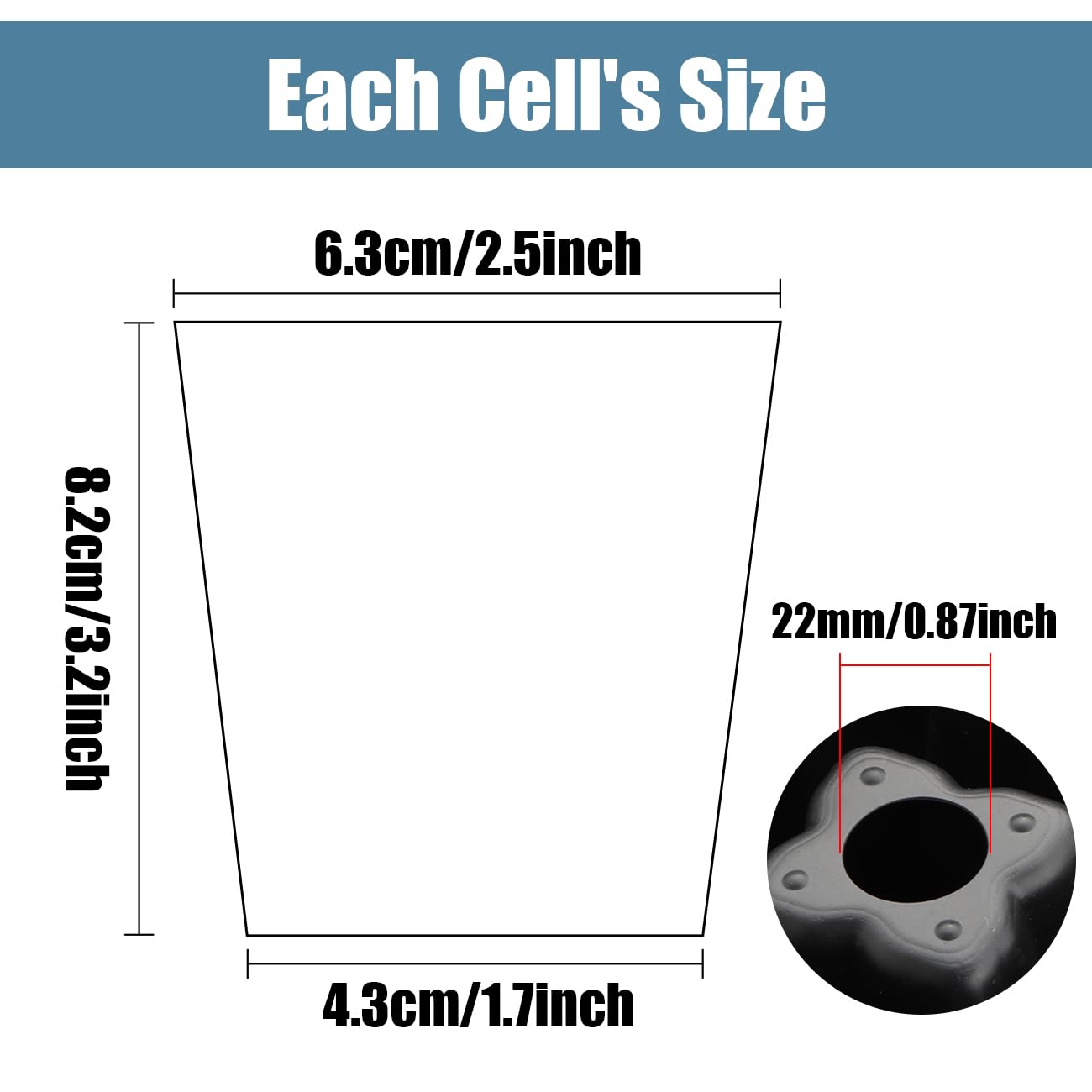 RooTrimmer 2.5 inch Square Pots 3.5 inch Deep 20 Cell Seedling Trays with Water Collection Nursery Trays (15"x11"x3") for Seeds Starting and Transplanting(5 Sets)