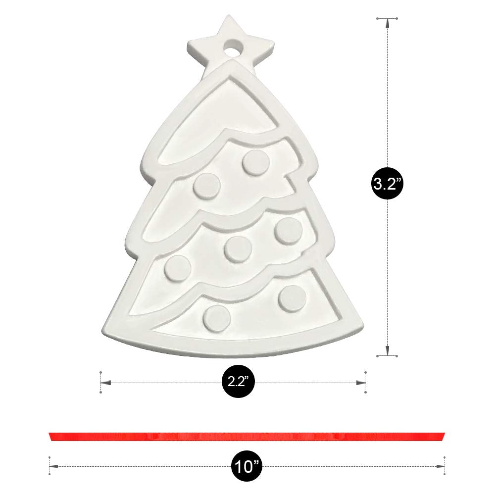 Christmas Crafts for Kids - DIY Christmas Tree Decorations Resin Ornaments Kits (Includes Paints Brushes) - Stocking Stuffers DIY Xmas Ornaments for Kids Toddlers Girls Boys Ages 3-5 4-8 8-12