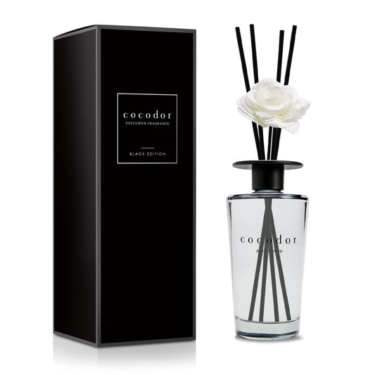COCODOR White Flower Reed Diffuser/April Breeze / 500ml / 1 Pack/Large Capacity Scent Diffuser for Bathroom Kitchen Bedroom Shelf Décor