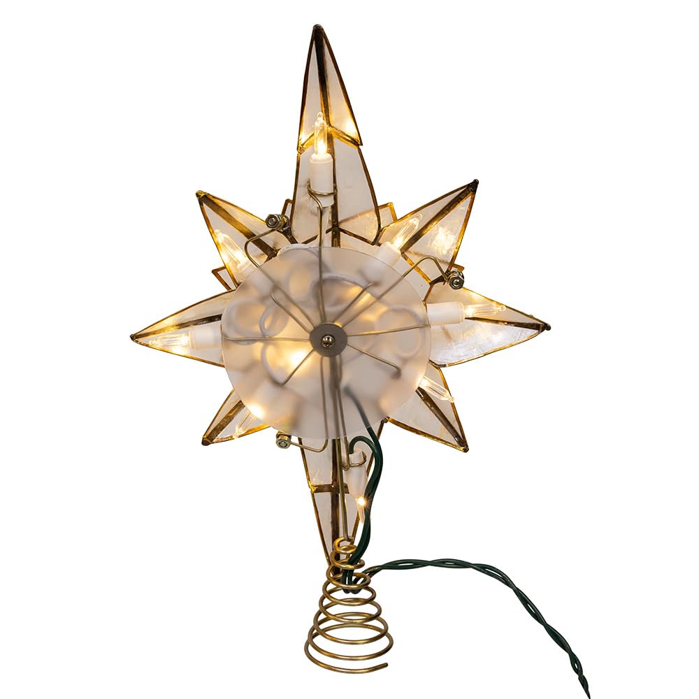 Kurt Adler 10 Lights LED Capiz Star Treetop