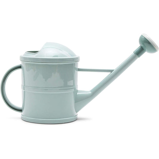 Small Mint Green Plastic Watering Can with Long Spout Sprinkler Head for Garden, Indoor and Outdoor Plants, Flowers (0.4 Gallon)