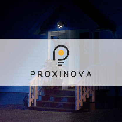 Proxinova Outdoor LED Security Lights, Motion Sensor Lights Outdoor, Outdoor Lights Battery Powered, PIR Sensor, Bright LED Floodlight Battery Powered Outdoor Lights, Compact & Easy Fit, 2 Pack