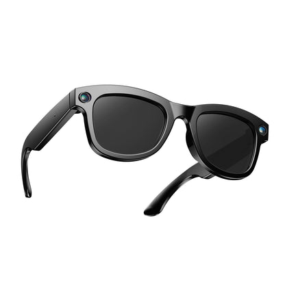 AI Smart Glasses, Bluetooth 5.4 Translation Glasses with 144 Language & Accents, Blue Light Filtering Lenses, Multifunctional Smart Glasses for Men Women, Travel Meeting Trade Business HY-C8 White