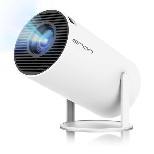 Mini Projector, HY300 PRO Portable Projector, Support 4K 1080P with Dual-Band WIFI6 5G Wireless 5.2 Bluetooth Android 11, 180° Rotatable, Auto Keystone Correction, 35"-130" Screen Video Projector