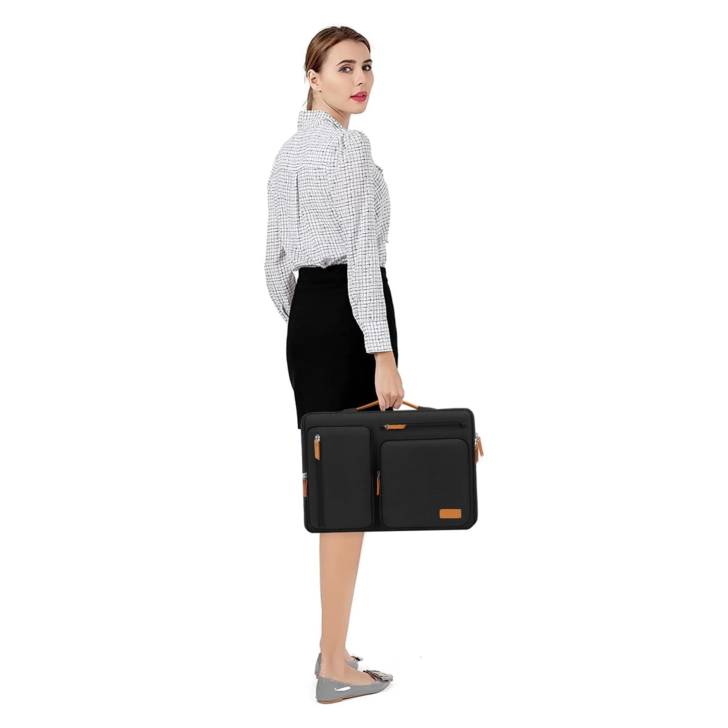MOSISO 360 Protective Laptop Case 13 inch, 13 inch Laptop Sleeve Compatible with MacBook Air M4 M3 M2 M1 2025-2018/Pro M2 M1 2025-2016, Side Open Carrying Case with 4 Zipper Pockets&Handle, Black