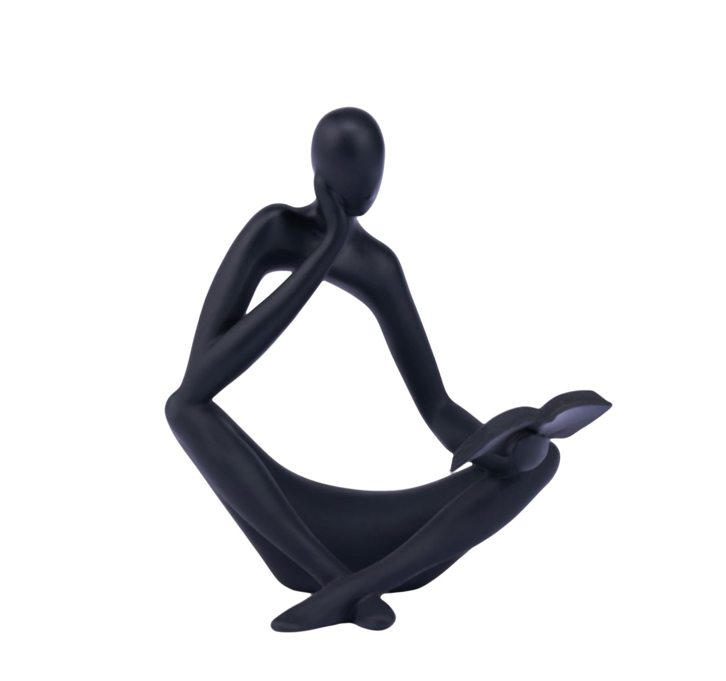 ZMLOOK "Reading Woman Thinker Sculpture is a Modern Abstract Decorative piece, a Favorite Among Book Lovers and Thinkers, Suitable for Placement in Living Rooms, Offices, and bedrooms. (Black B)