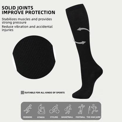 Odtmger 7 Pair Compression Socks for Women & Men 15-20 mmHg is Best Support for Athletic Running Cycling Nursing,Travel