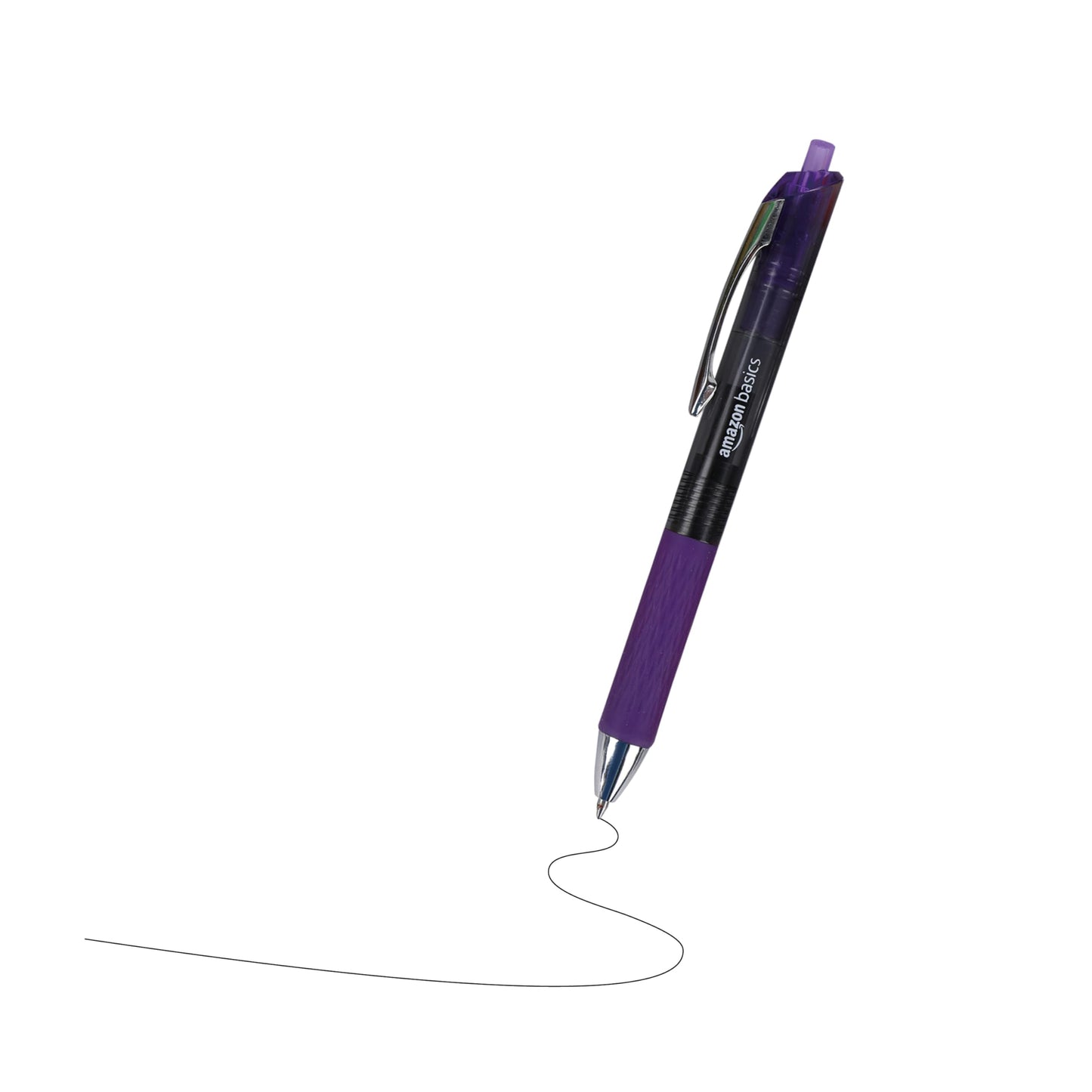 Amazon Basics Gel Pens Fine Point Smooth Writing Pens, Retractable, Assorted, 0.7mm, 12 Pack