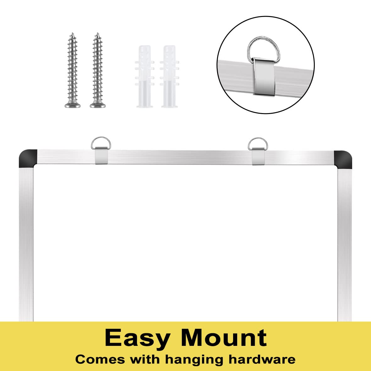 TORASO Dry Erase Monthly Calendar Board, Magnetic Surface Whiteboard for Wall, Office/School/Home, Aluminum Frame Hanging Board 11.8"x 15.7"(YL-Silver-3040-A)