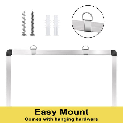 TORASO Dry Erase Monthly Calendar Board, Magnetic Surface Whiteboard for Wall, Office/School/Home, Aluminum Frame Hanging Board 11.8"x 15.7"(YL-Silver-3040-A)