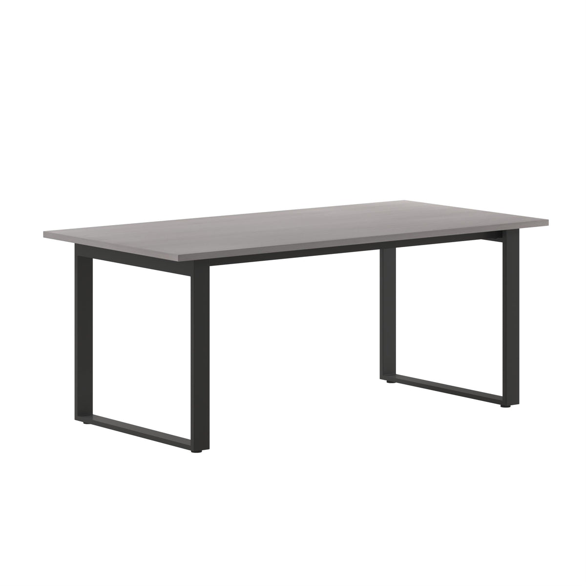 Flash Furniture Redmond Conference Table with U-Frame Base, Commercial Water and Scratch Resistant Laminate Finish, PVC Edge, Heavy Duty Steel Frame, 72x36, Gray Oak