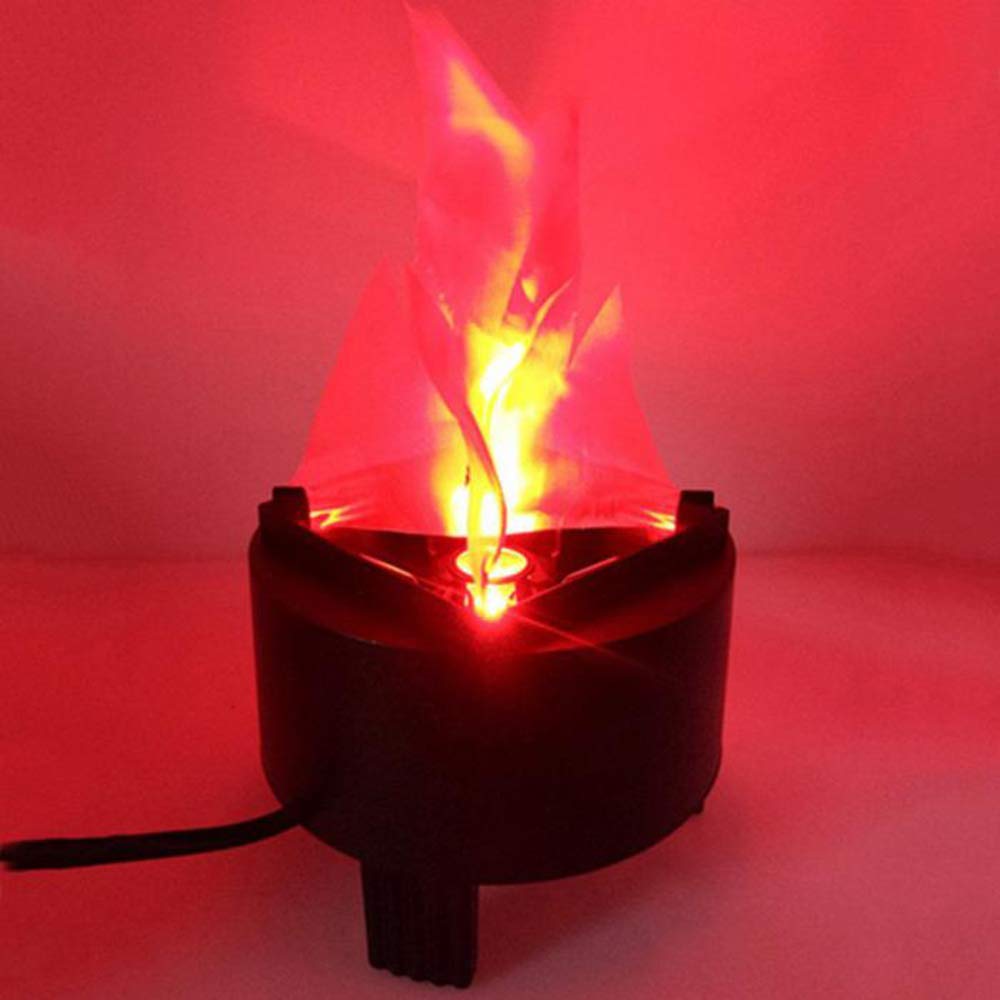 Homonic Led Mini 3D Flickering Flame Light - Electronic Night Light With Realistic Silk Effect for Christmas Indoor Campfire Party Decoration, US Plug