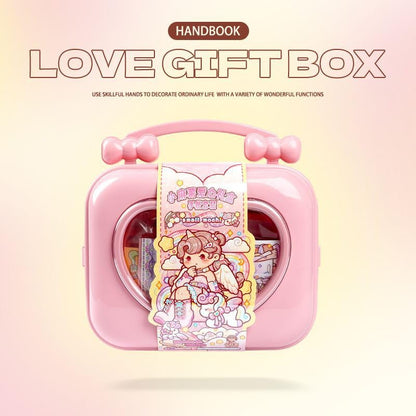Alideco Cute Girl Love Deluxe Gift Box Small Mochi Collage Layout Scrapbooking Junk Journal Crafts Embelishment Decoration Diary Stickers(aixinlihe)