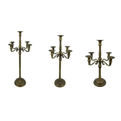 Cast Iron Metal Candelabra Candlestick Holders Decorative Stands Taper Holders for Wedding Home Decors Table Candelabra Centerpieces