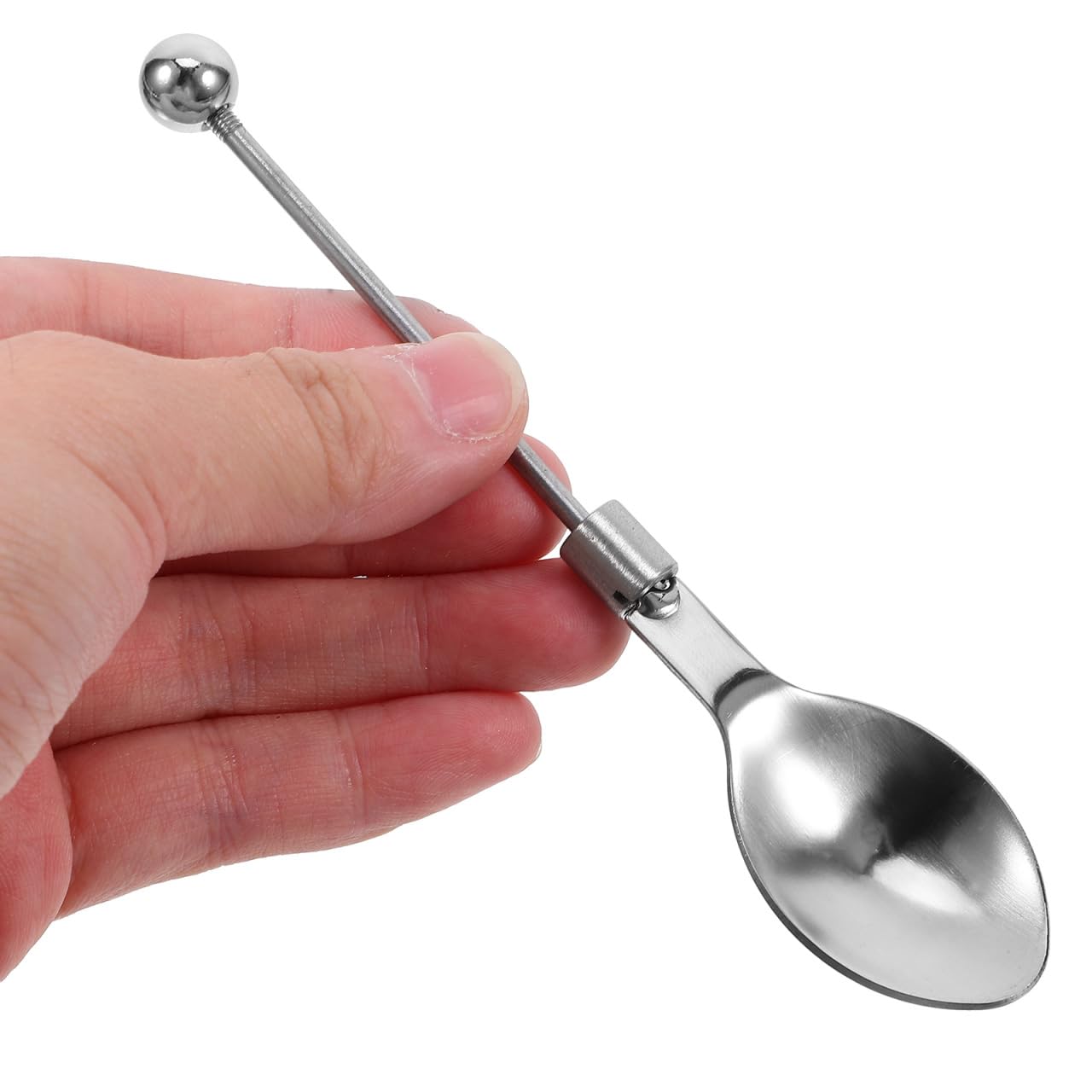 Ciieeo Beadable Tea Spoon Set 5.11 Inch Stainless Steel Ergonomic Stirring Spoons for Coffee Tea Desserts and Diy Bead Crafts Pack of 5