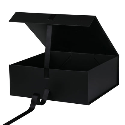OEMVALATY Black Gift Box,16x16x6 Inches Gift Boxes with Lids for Presents with Magnetic Closure and Ribbon for Wedding,Storage,Birthday