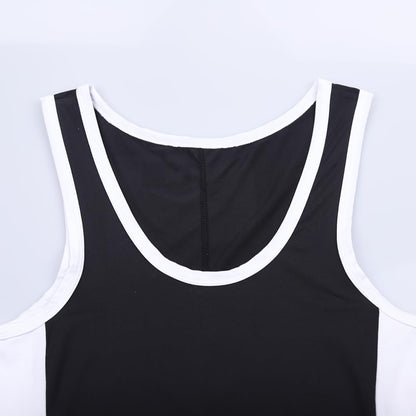 DLSMDOUS Men's Wrestling Singlets Sleeveless Athletic Supporters Wrestling Uniform Sports Bodysuit Jumpsuits for Fun 4309 Black S