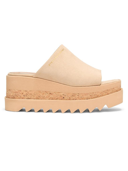 Stella McCartney, Sneakelyse Alter 80MM Platform Sandals, 38 (8), Desert