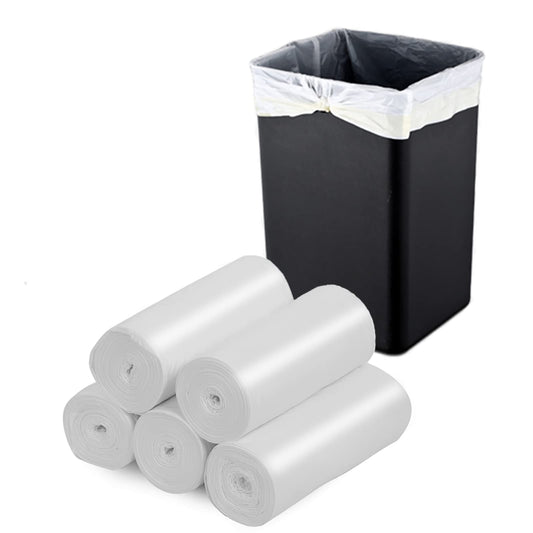 13-15 Gallon Biodegradable / Compostable Garbage Bags Recycling Unscented Tall Kitchen Trash Bags for Kitchen, Yard, Lawn,Office(75 Counts, White)